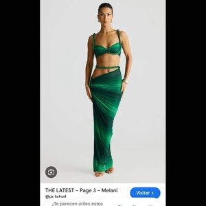 Emerald Elegance Skirt Set by Melani The Label